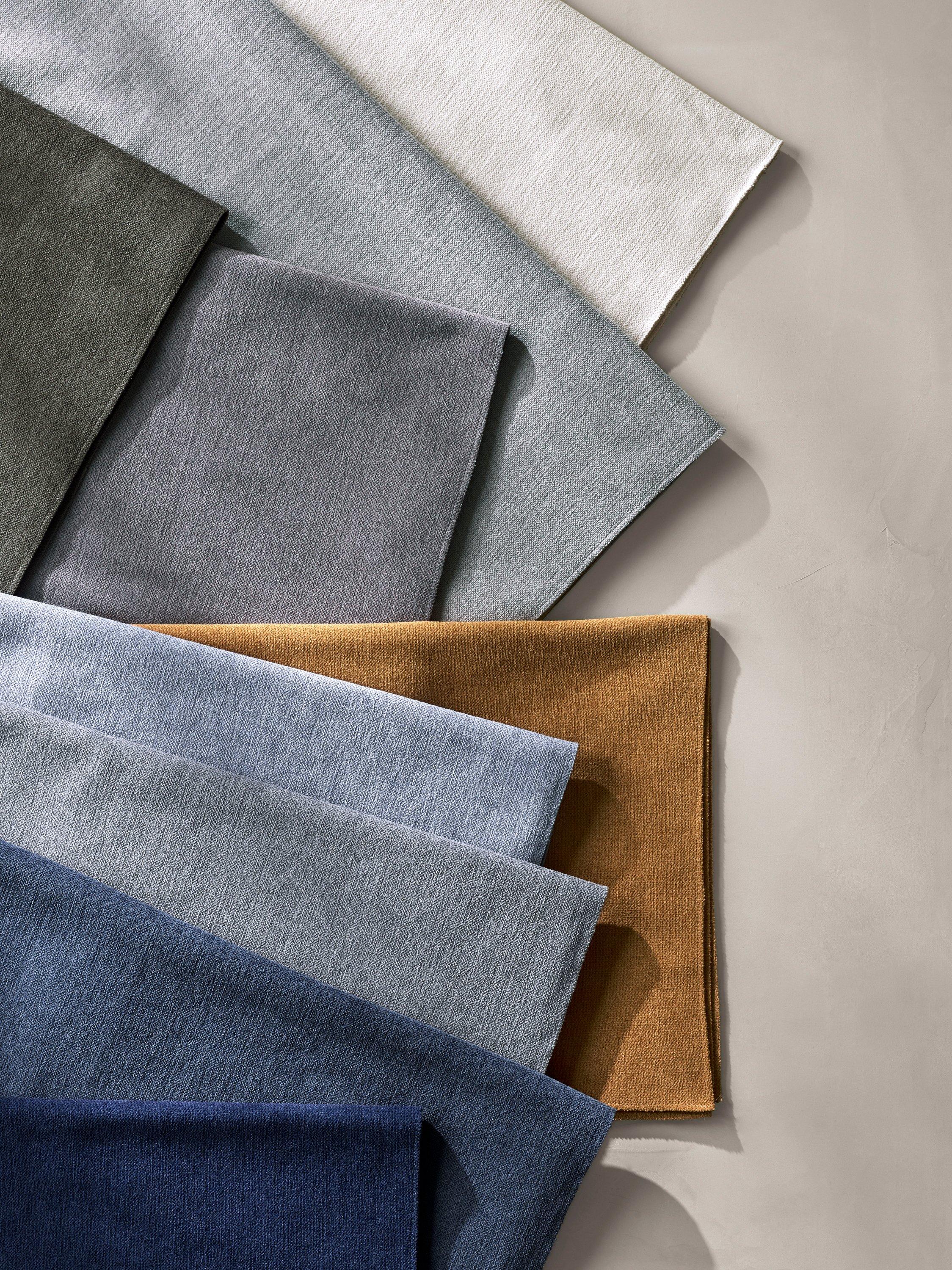 Selection of material samples of Frisco fabric