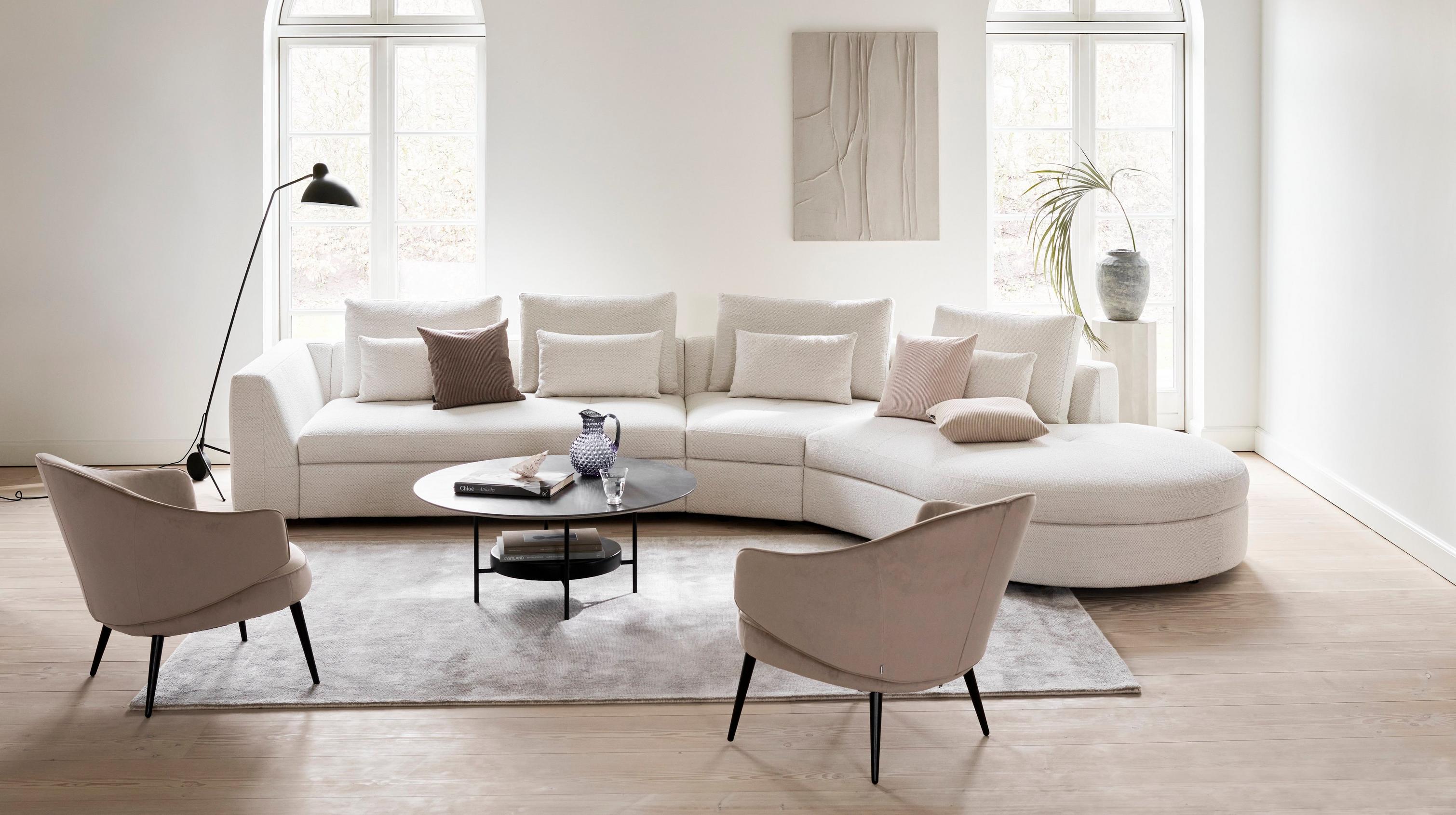 Bergamo sofa with round lounging unit,ライト | ボーコンセプト Bergamo sofa with round lounging unit,ライト | ボーコンセプト