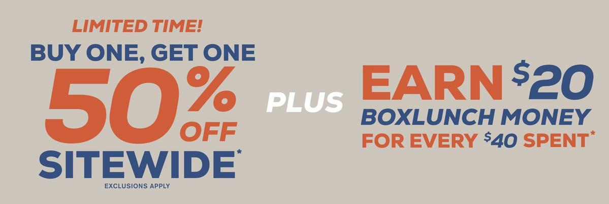 Limited Time! Buy One, Get One 50% Off Sitewide - Exclusions Apply