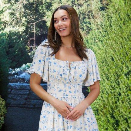 Minnie Mouse Floral Smock Dress