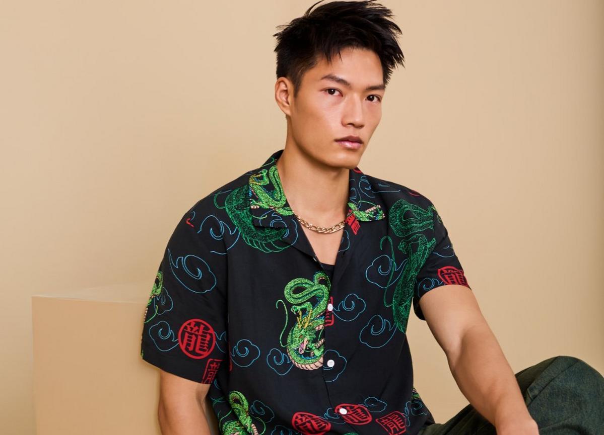 Dragon Ball Z Shenron Allover Print Woven Button-Up