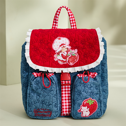Strawberry Shortcake Ruffled Denim Backpack — BoxLunch Exclusive