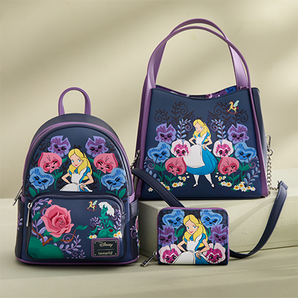 Loungefly Disney Alice in Wonderland Alice & Flowers Bags & Wallet
