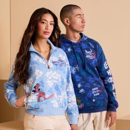 Disney Lilo & Stitch Zip Crewneck & Hoodie