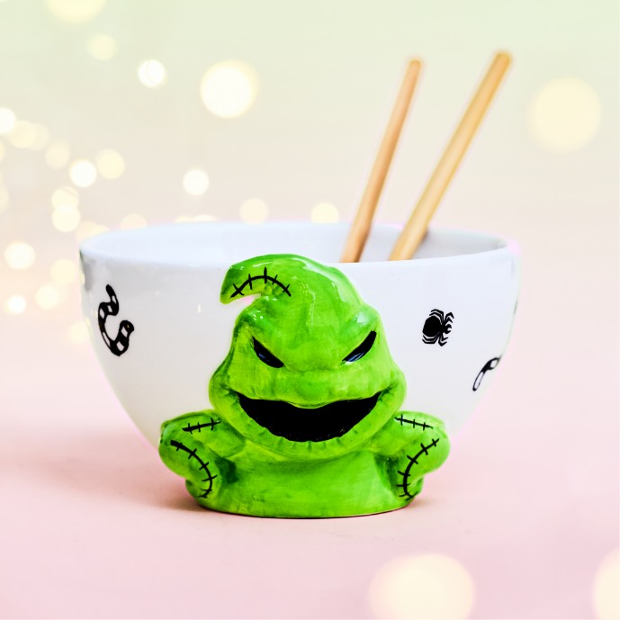 Disney The Nightmare Before Christmas Oogie Boogie Molded Ramen Bowl with Chopsticks - BoxLunch Exclusive