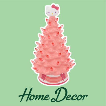 Sanrio Hello Kitty Pink Ceramic Light-Up Christmas Tree - BoxLunch Exclusive