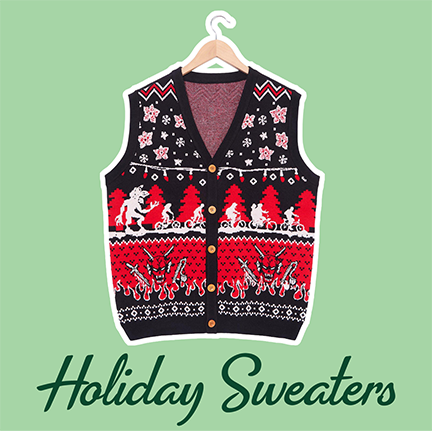 Stranger Things Holiday Icons Sweater Vest - BoxLunch Exclusive