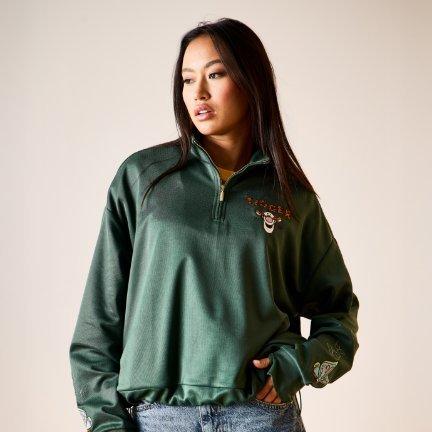 Disney Winnie the Pooh Tigger Women's Cropped Quarter Zip Crewneck - BoxLunch Exclusive