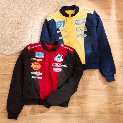 Disney Pixar Cars Lightning McQueen and Cruz Ramirez Cropped Women's Denim Moto Jacket- BoxLunch Exclusive