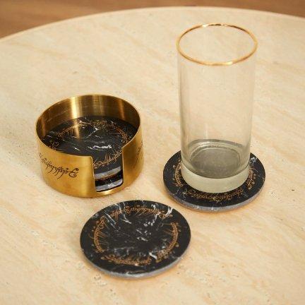 The Lord of the Rings One Ring Script Coaster Set — BoxLunch Exclusive