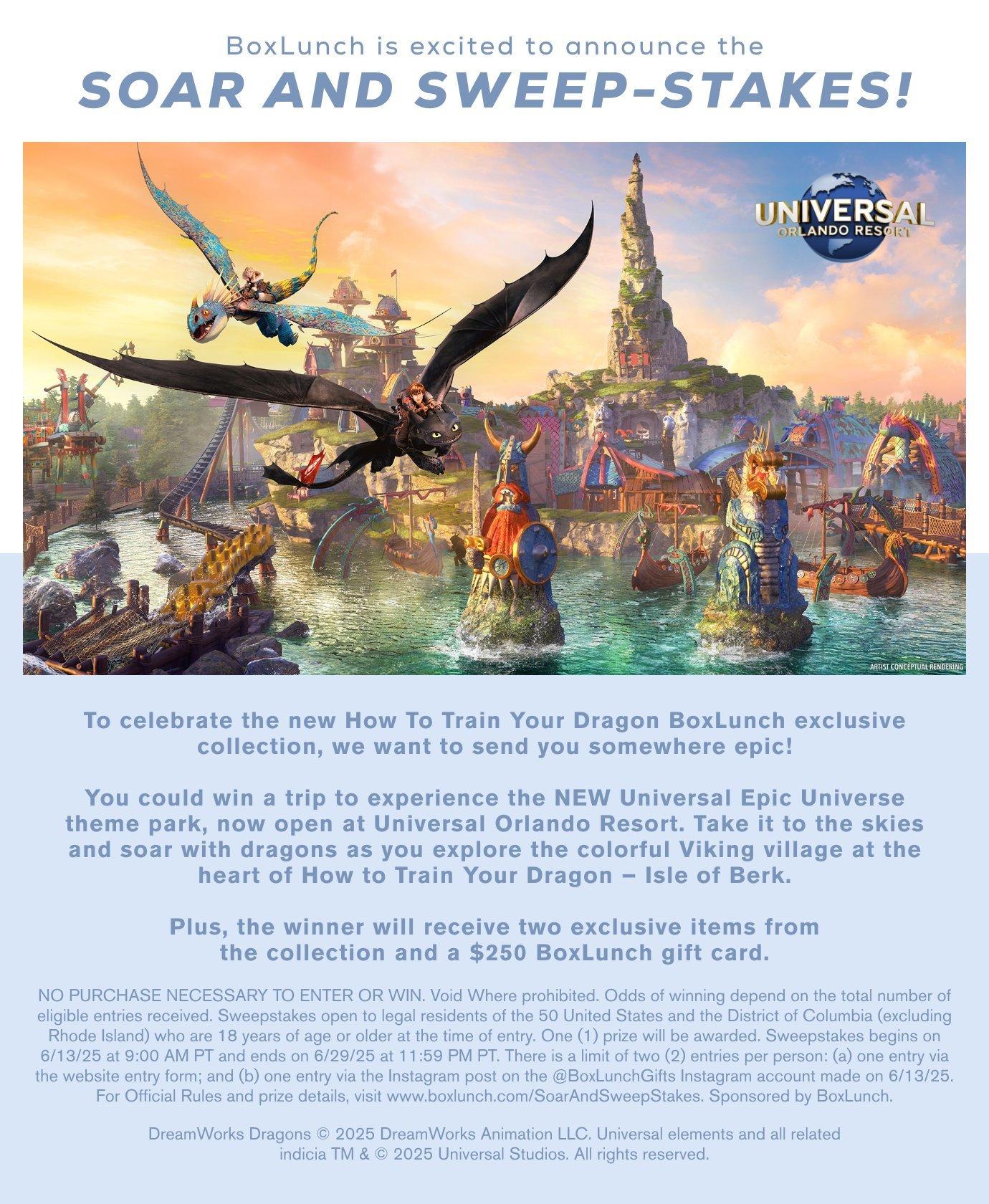 How To Train Your Dragon Sweepstakes