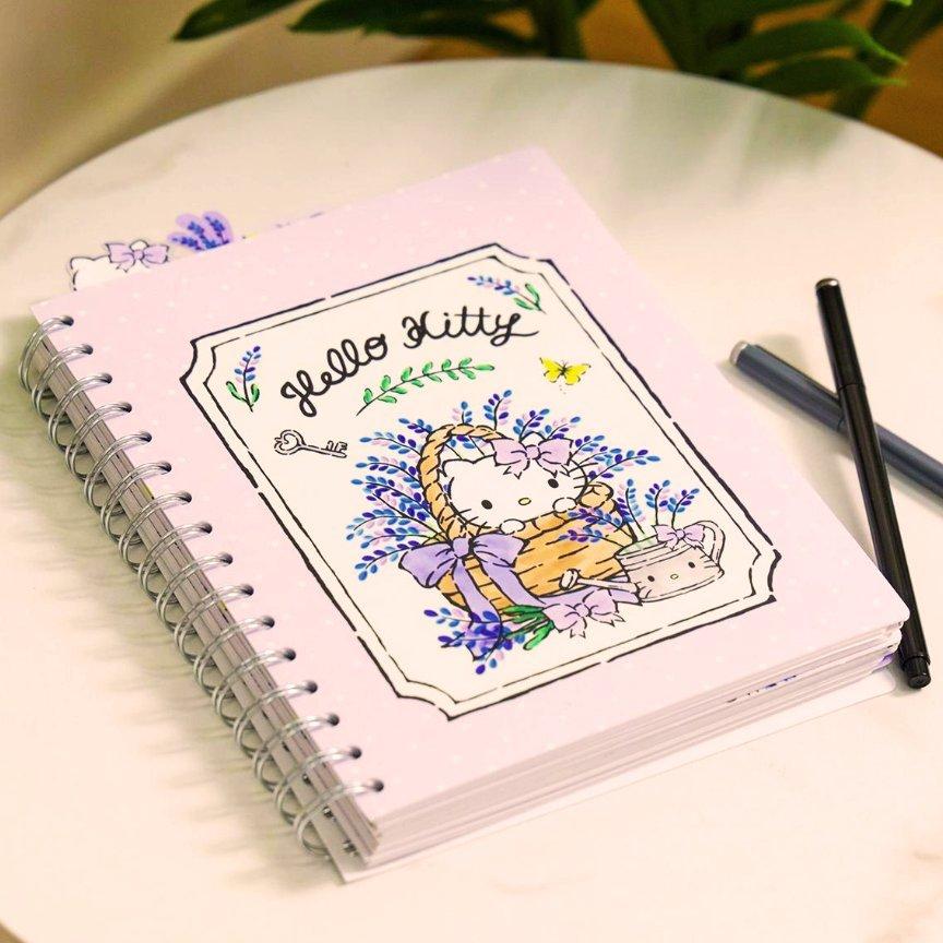 Sanrio Hello Kitty Lavender Basket Figural Tab Journal - BoxLunch Exclusive
