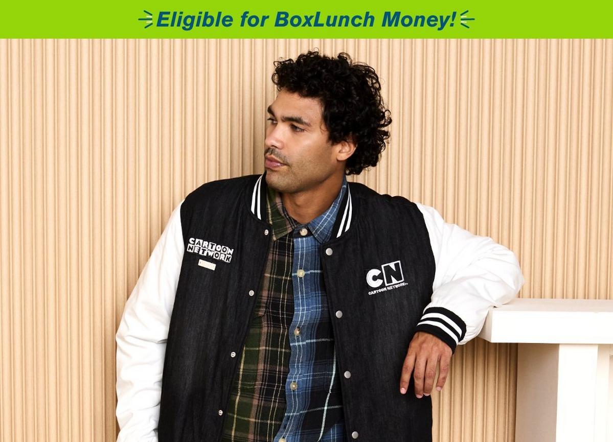 Cartoon Network Denim Varsity Jacket (BoxLunch 10th Anniversary) — BoxLunch Exclusive