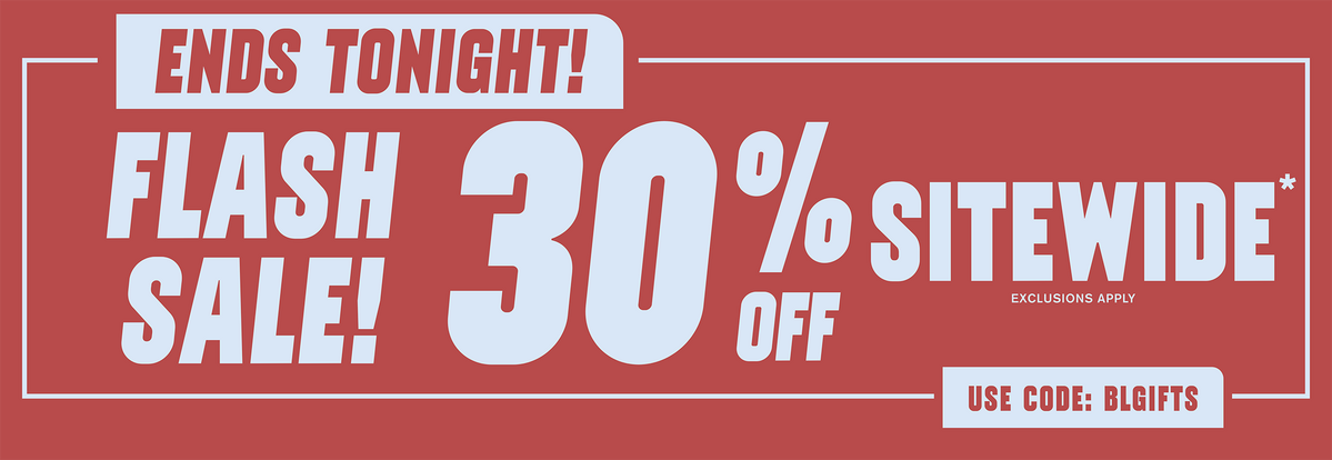 Flash Sale! 30% Off Sitewide