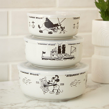 Disney Steamboat Willie Scenes Ceramic Bowl & Lid Set - BoxLunch Exclusive