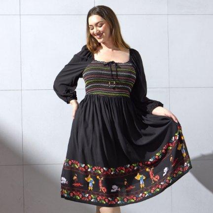 Disney The Emperor's New Groove Smocked Plus Size Dress — BoxLunch Exclusive