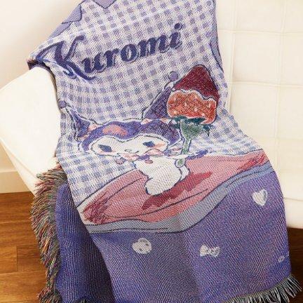 Sanrio Kuromi Gingham Tapestry Throw — BoxLunch Exclusive