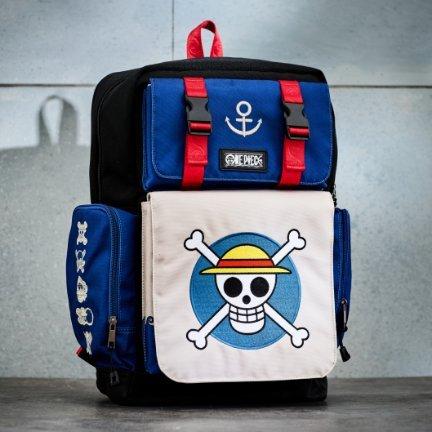One Piece Straw Hat Crew Jolly Roger Multi-Pocket Backpack - BoxLunch Exclusive