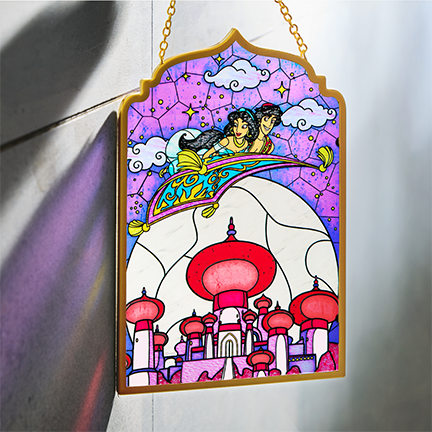 Disney Aladdin Magic Carpet Scenic Stained Glass Wall Art — BoxLunch Exclusive