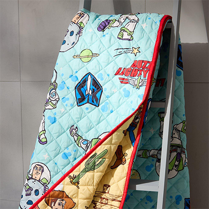 Disney Pixar Toy Story Buzz & Woody Reversible Retro Quilt - BoxLunch Exclusive