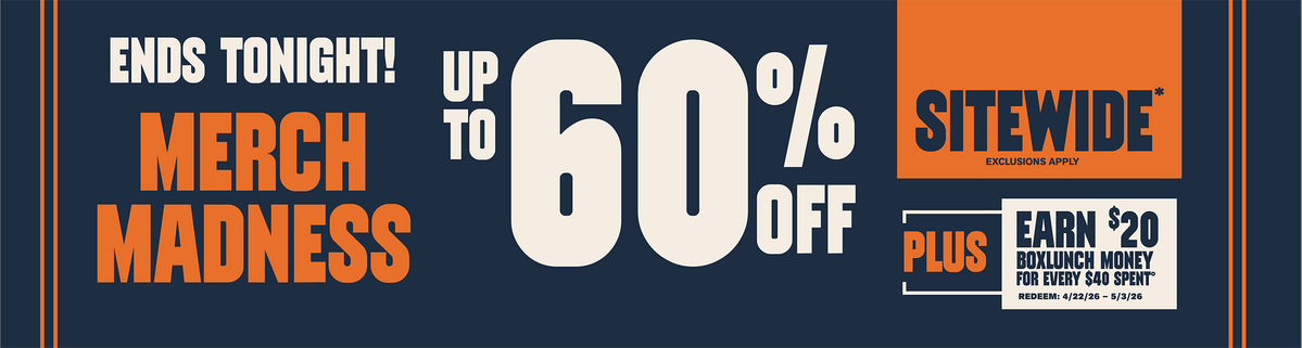 Ends Tonight! Merch Madness: Up To 60% Off Sitewide