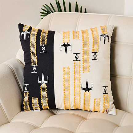Star Wars X-Wing & TIE Fighter Battle Embroidered Pillow - BoxLunch Exclusive