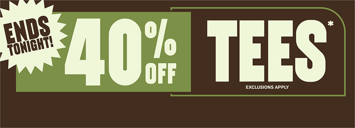 40% Off Tees