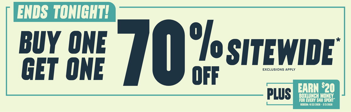 Buy One, Get One 70% Off Sitewide
