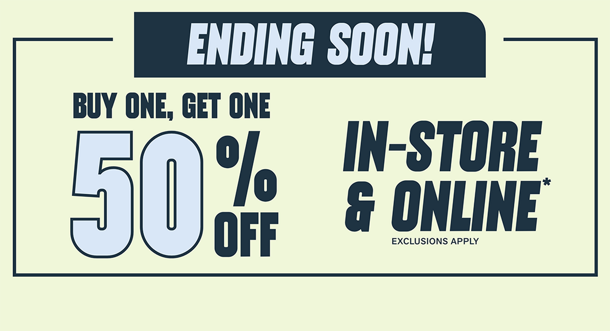 Ending Soon! Buy One, Get One 50% Off Sitewide