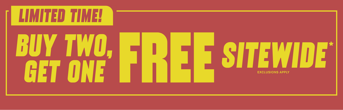 Limited Time! Buy Two, Get One Free Sitewide