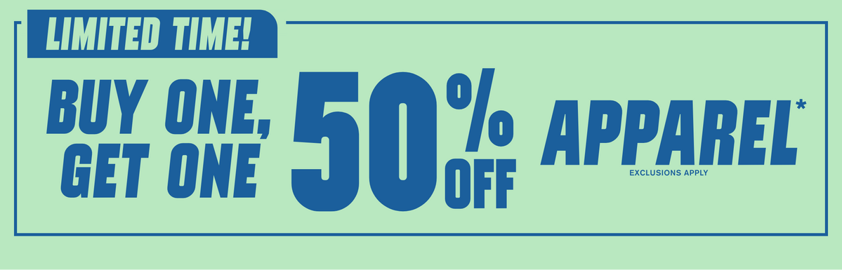 Buy One, Get One 50% Off Apparel