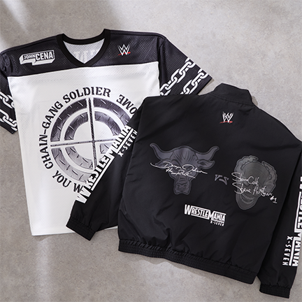 WWE WrestleMania X-Seven Windbreaker and John Cena Chain-Gang Soldier Mesh Football Jersey  - BoxLunch Exclusive
