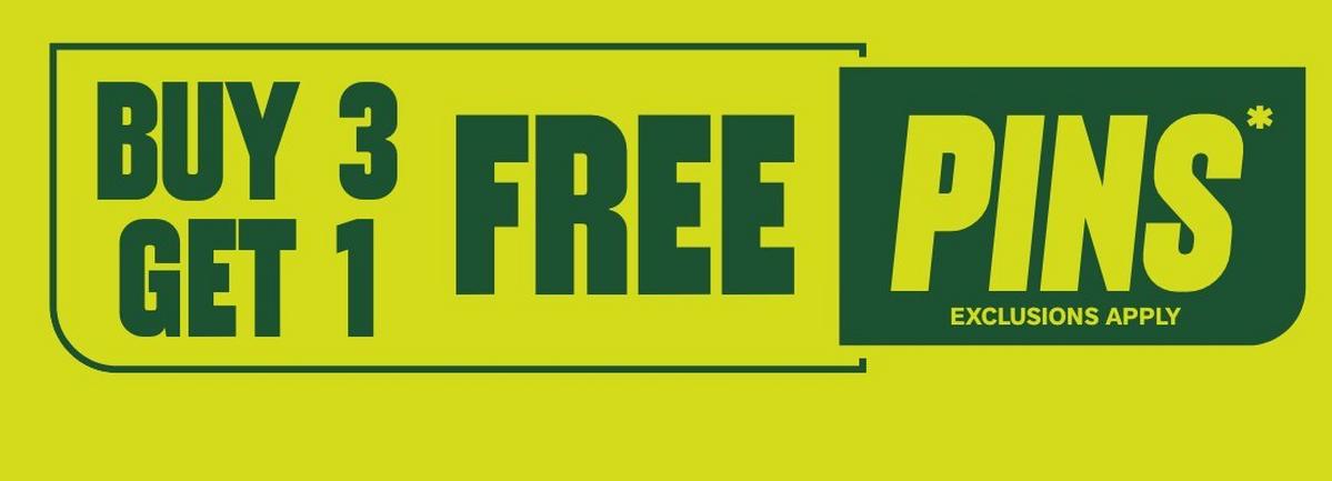 Buy 3 Get 1 Free Pins