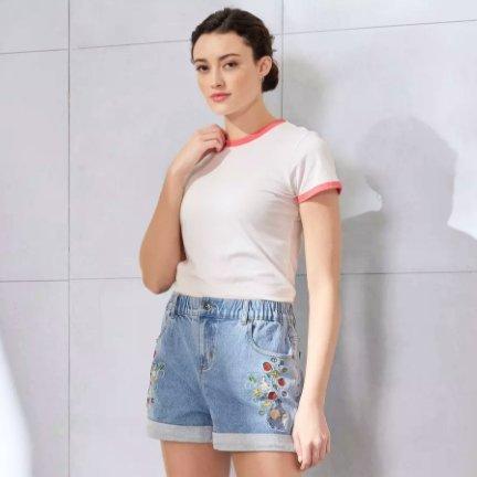 Studio Ghibli® My Neighbor Totoro Veggies Embroidered Women's High Waisted Shorts - BoxLunch Exclusive