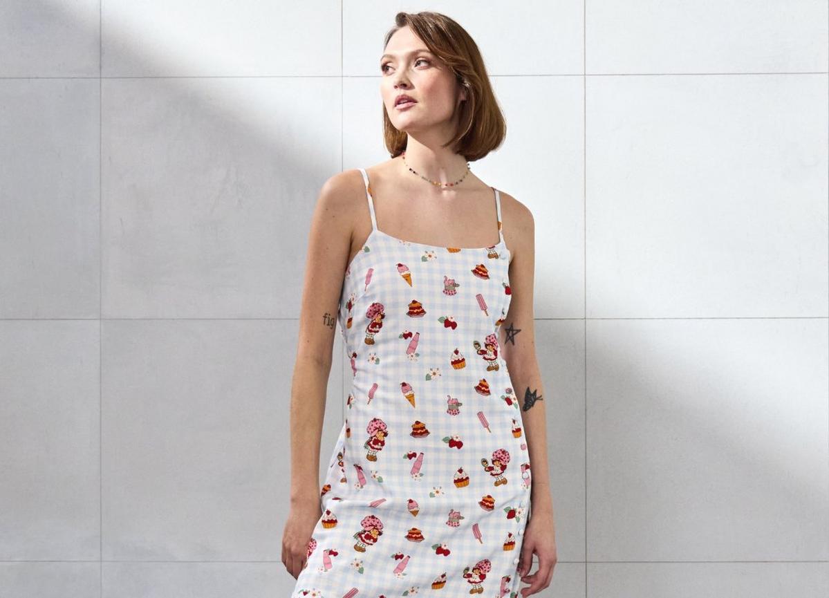 Strawberry Shortcake Desserts Allover Print Gingham Tank Dress - BoxLunch Exclusive