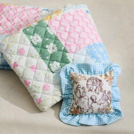 Disney Princess Floral Quilted Blanket & Mini Ruffle Pillow — BoxLunch Exclusive