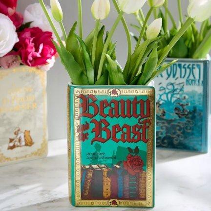 Beauty and the Beast Book Figural Vase