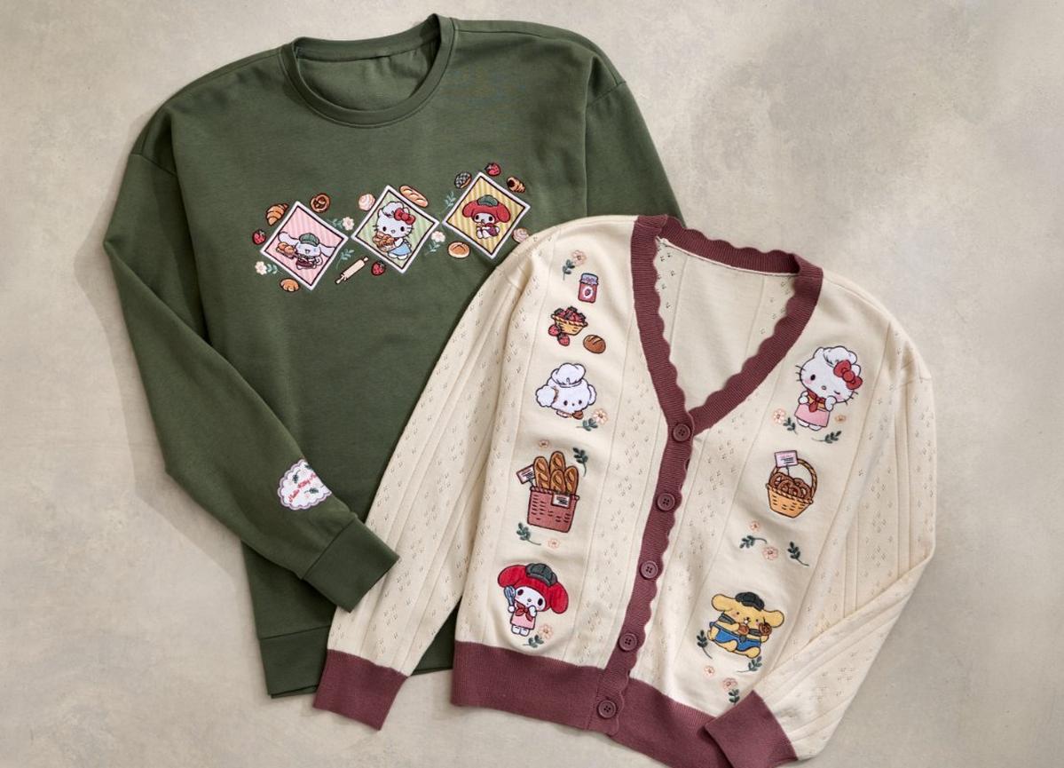 Sanrio Hello Kitty & Friends Bakery Embroidered Crewneck and Scalloped Women's Cardigan- BoxLunch Exclusives