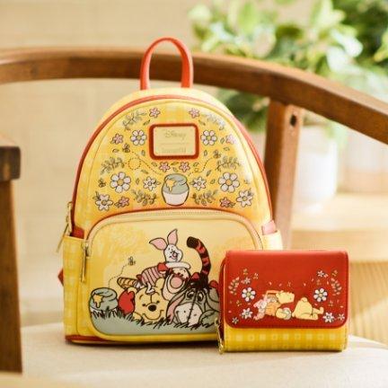 Loungefly Disney Winnie the Pooh Floral Gingham Mini Backpack and Wallet - BoxLunch Exclusives