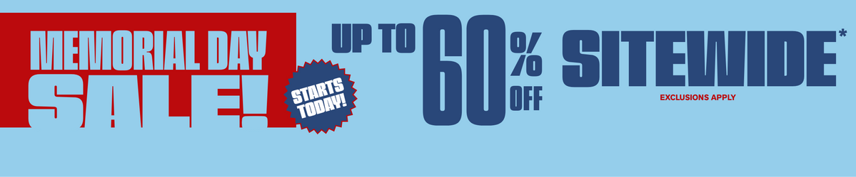 Memorial Day Sale! Up To 60% Off Sitewide