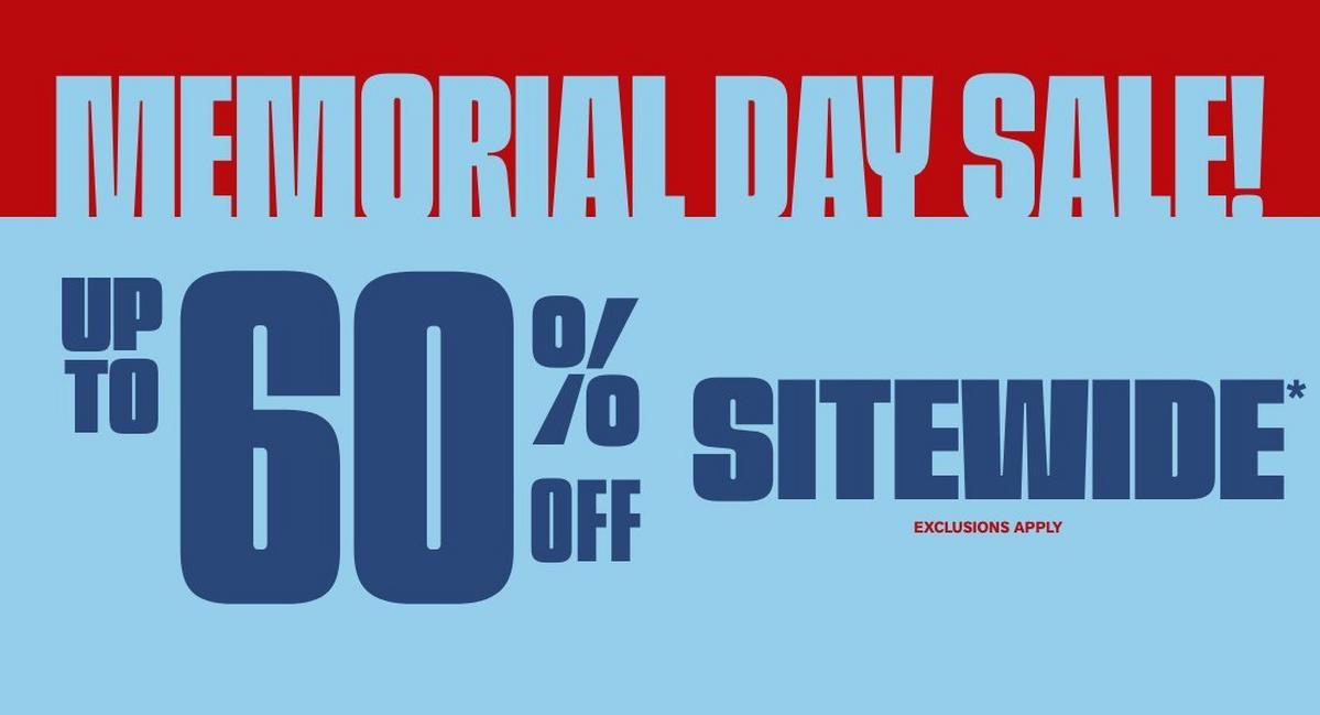 Memorial Day Sale! Up To 60% Off Sitewide