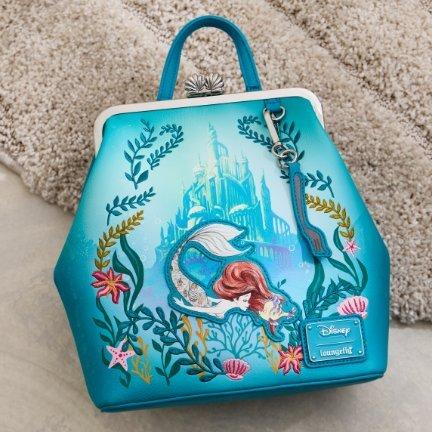 Loungefly Disney The Little Mermaid Ariel Floral Kisslock Mini Backpack - BoxLunch Exclusive
