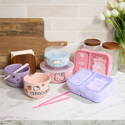 Sanrio Ramen Bowls, Bento Boxes & Bowl Set with Lids