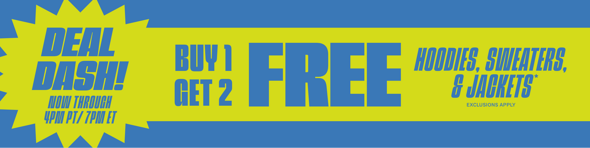 Buy 1, Get 2 Free Hoodies, Sweaters & Jackets