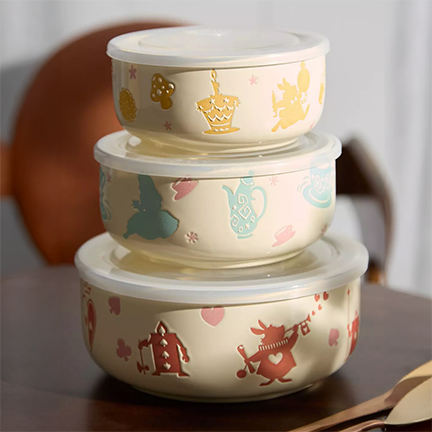 Disney Alice in Wonderland Colorful Silhouettes Bowl & Lid Set - BoxLunch Exclusive