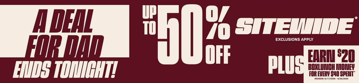Ends Tonight! Up To 50% Off Sitewide