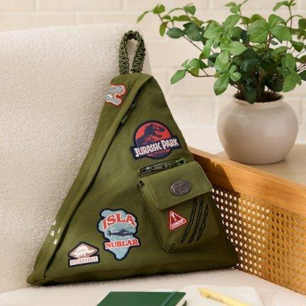 Jurassic Park Patches Triangle Sling Crossbody Bag - BoxLunch Exclusive