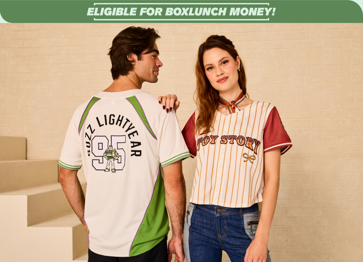 Disney Pixar Toy Story Buzz Lightyear Baseball Jersey and Jessie Women's Cropped Baseball Jersey - BoxLunch Exclusives
