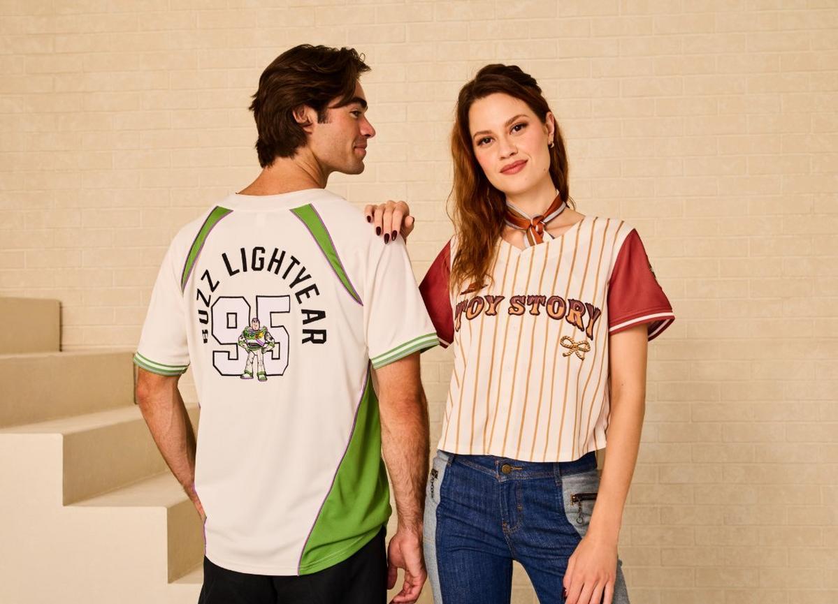 Disney Pixar Toy Story Buzz Lightyear Baseball Jersey and Jessie Women's Cropped Baseball Jersey - BoxLunch Exclusives