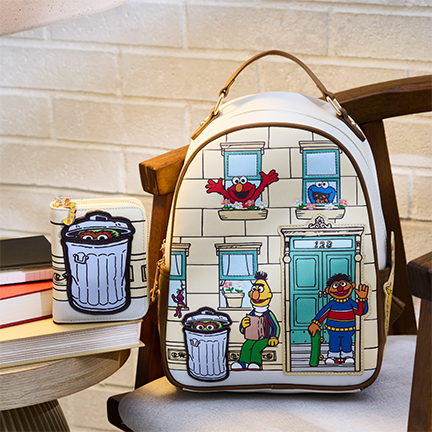Sesame Street Characters Mini Backpack and Oscar the Grouch Small Zip Wallet - BoxLunch Exclusives